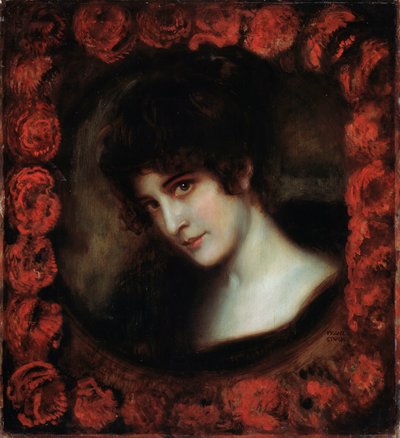 女性の肖像」。 作： Franz Stuck Ritter von