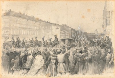 アレクサンドル 2 世の行列、1862 年。 作： Franz Teichel
