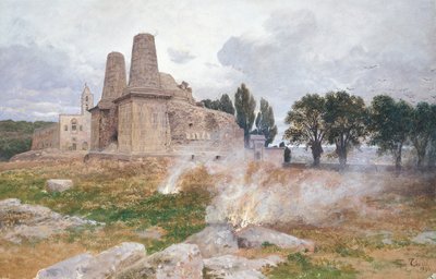 南アメリカの神殿跡 作： Franz Thiele
