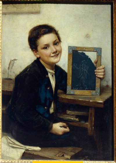 Ecolier (Schoolboy) - Peinture de Franz Thone (1851-1906), huile sur bois, 50x38 cm   1314591   ja       japanese Successfully Translated  Original: Yarmouth Beach Translat: Yarmouth Beach 1330954 ja japanese Successfully Translated Original: The Outskirts 作： Franz Thone