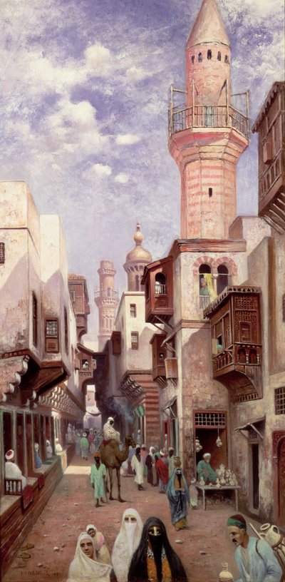 アラブの街並み 作： Franz Wilhelm Odelmark