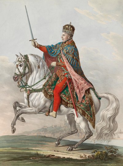 オーストリア皇帝フェルディナンド 1 世 (1793 年 - 1875 年)、ハンガリー国王。 作： Franz Wolf