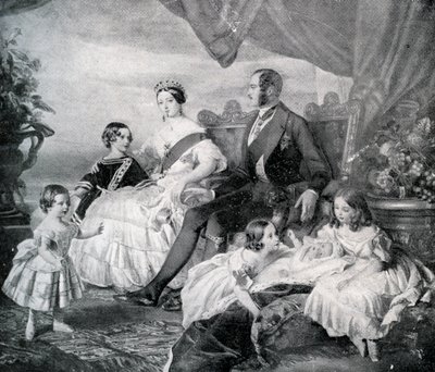 ヴィクトリア女王とアルバート公とその子供たち（プリント） 作： Franz Xaver  Winterhalter (after)