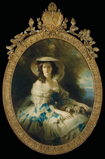 皇后ユージニーの肖像（キャンバスに油彩） 作： Franz Xaver (studio of) Winterhalter