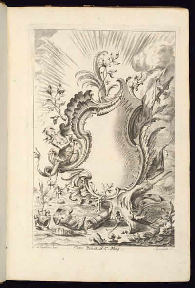 ドラゴンのカルトゥーシュ、さまざまな用途のカルトゥーシュの本 作： Franz Xaver Andreas Jungwierth