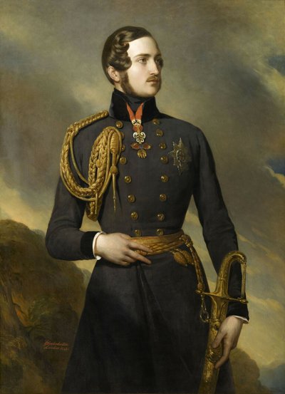 フランス語  アルベール・ド・サクセ＝コーブルク＝ゴータ、プリンス・コンソート（1819-1861） Albert of Saxe-Coburg-Gotha, Prince Consort (1819-1861) 作： フランツ・ザビエル・ウィンターハルター