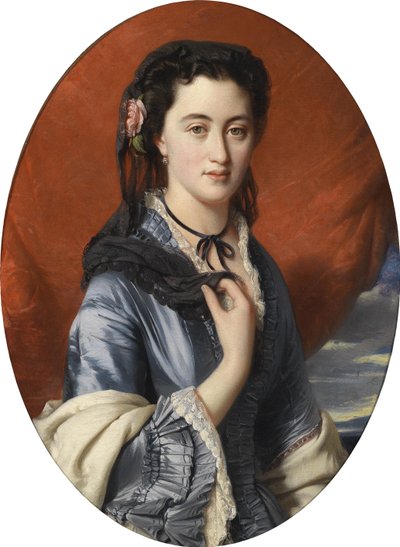 La comtesse Varvara Vassilievna Moussina Pouchkina - Varvara Musina-Pushkina (1832-1885) 伯爵夫人の肖像 - Winterhalter, Franz Xavier (1805-1873) - 1864 - 油彩・キャンバス - 81x60 - 個人蔵 作： Franz Xaver Winterhalter