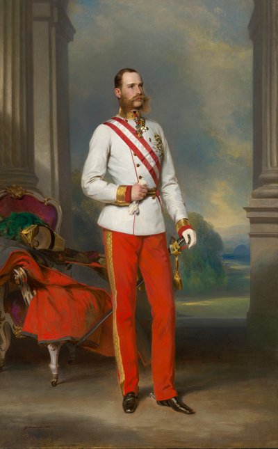 オーストリアのフランツジョセフ1世の肖像画、1865年。 作： Franz Xaver Winterhalter