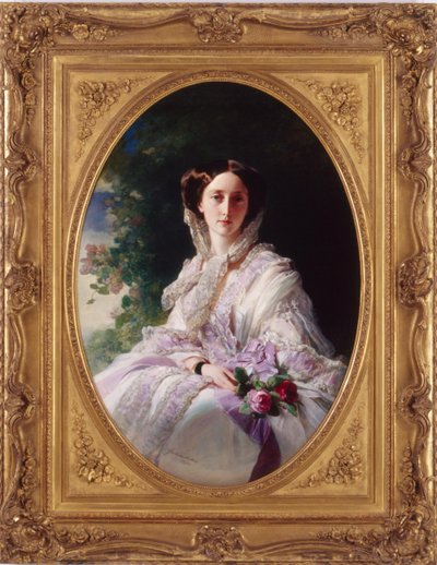 ロシアの大公オルガニコラエフナの肖像1822年から1892年、ヴュルテンベルク女王、1856年 作： Franz Xaver Winterhalter