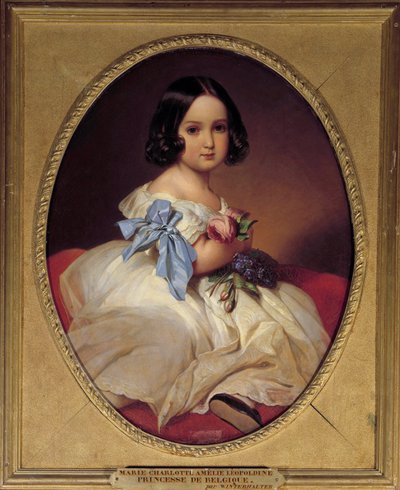 マリー・シャルロッテ・アメリ・ド・ザクセン（メキシコ皇太子）の肖像（1840-1927） Xaver Winterhalter（1806-1873）による絵画 1842年日。0,72x0,58 m 作： Franz Xaver Winterhalter