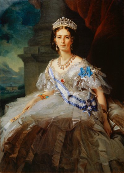 タチアナ王女の肖像、1858年 作： Franz Xaver Winterhalter