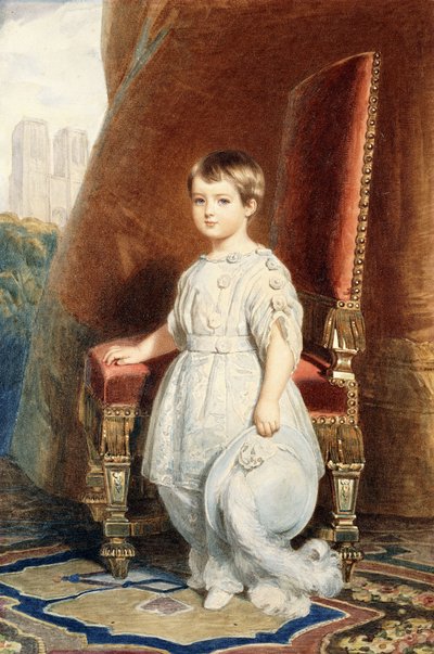 コントパリの肖像、白い衣装を着た少年、1842年 作： Franz Xaver Winterhalter