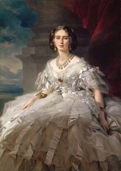 Princes Tatiana Youssoupov (Ioussoupov, Youssoupoff ) - Princess Tatiana Yusupova (1828-1879)の肖像、Winterhalter, Franz Xavier (1805-1873)作。油彩・キャンバス、1858年頃。寸法：148x104cm。サンクトペテルブルク、国立エルミタージュ美術館 作： Franz Xaver Winterhalter