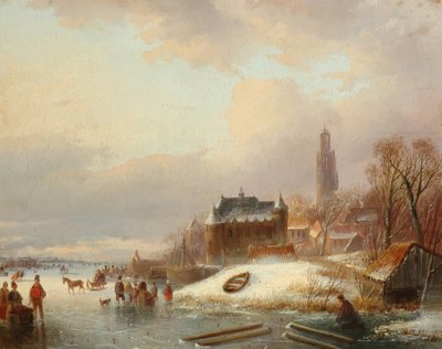 オランダの雪景色 作： Franz Xaver Winterhalter