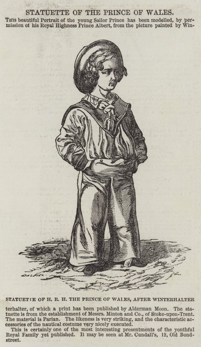 プリンスオブウェールズのHRHの小像 作： Franz Xaver Winterhalter