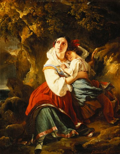 接近する嵐、1834 作： Franz Xaver Winterhalter