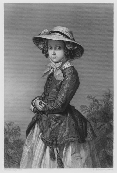 ロイヤルコレクションの写真からのベルギーの王女 作： Franz Xaver after Winterhalter