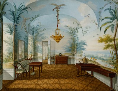 シェーンブルン宮殿のペイントサロン、マリアンの応接室、シェーンブルン、1831年 作： Franz Xavier Nachtmann