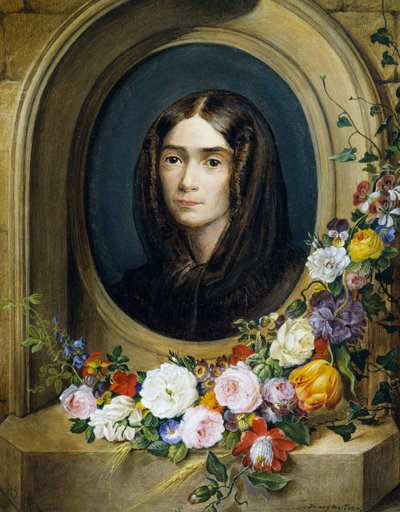 カタリーナ・ペッター（1849年生まれ）の肖像。 フランツ ザビエル ペッター (1791-1866) の絵画 作： Franz Xavier Petter