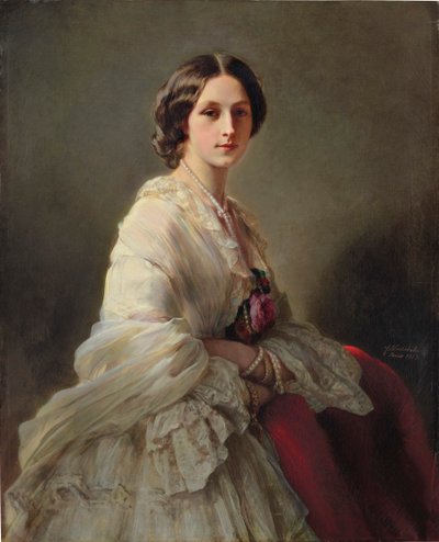 エレナ・イワノフナ・オルロバ・デニソワ伯爵夫人の肖像、旧姓チェルトコワ、1830-1891年、1853年。 作： Franz Xaver Winterhalter