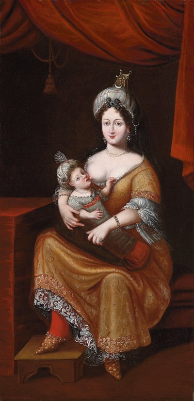 KösemSultanとその息子、未来のSultan Murad IVまたはSultan Ibrahim、17世紀第2四半期 作： Franz and Gemminger Herrmann