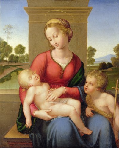 子供とマドンナと若い洗礼者ヨハネ 作： Franz and Johannes 1788 1860 Riepenhausen