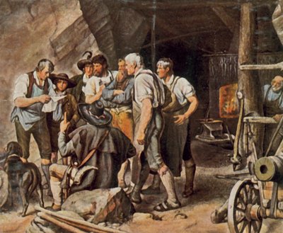 チロル蜂起前 作： Franz von (after) Defregger
