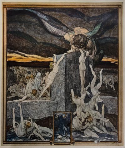 シモニアックス『地獄』カントXIX 作： Franz von Bayros (1866 1924)