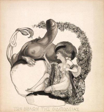1912年頃のエロティックなイラスト。 作： Franz von Bayros