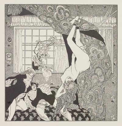 Choisy Le Coninによるドレッシングテーブルでの物語のイラスト 作： Franz von Bayros