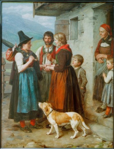 ゲストを迎える 作： Franz von Defregger