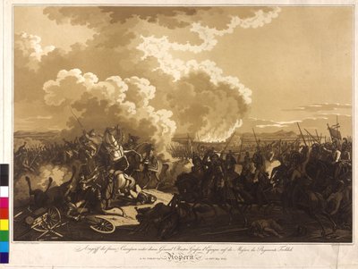 アスペルンの戦い1809年（エングレーヴィング） 作： Franz von Habermann