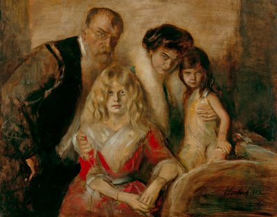 フランツ・フォン・レンバッハと妻と娘たち 作： Franz von Lenbach