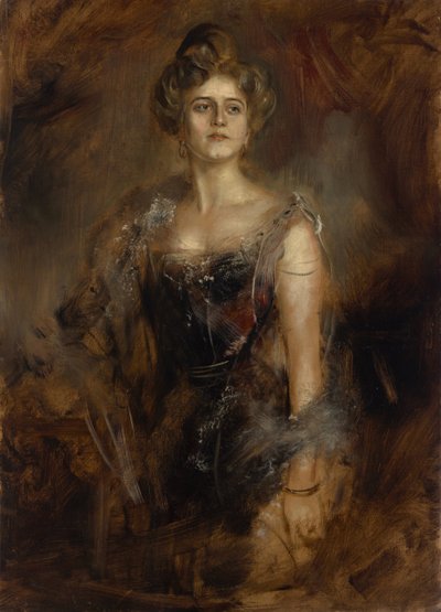 ユベルティーヌ・アンリエット・スターツ (?) 作： Franz von Lenbach