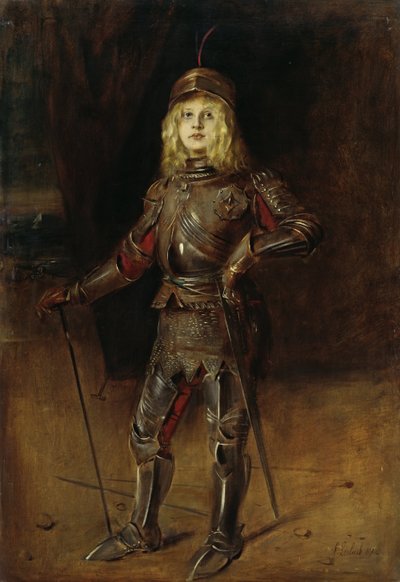 リッターリュストングのマリオン・レンバッハ 作： Franz von Lenbach
