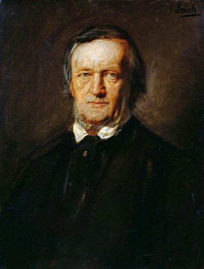 リチャードワーグナー1813-1883の肖像。 作： Franz von Lenbach
