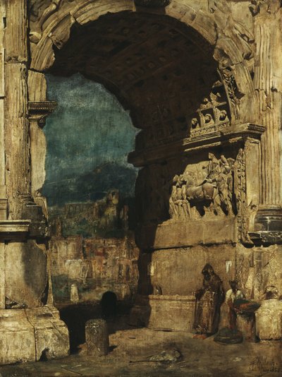ローマのティトゥスの凱旋門の絵画のための研究 作： Franz von Lenbach