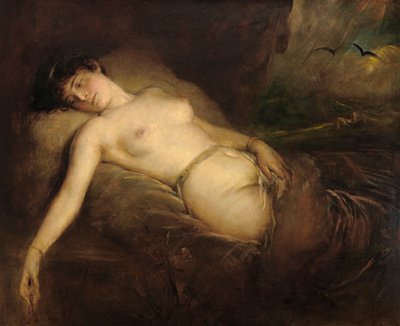 女性ヌード 作： Franz von Lenbach