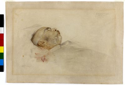 死に際の皇帝フランツ・ヨーゼフ1世 作： Franz von Matsch