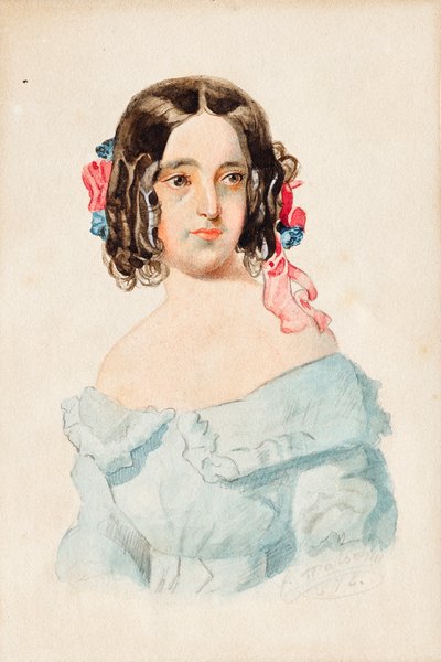少女の肖像画 作： Franz von Matsch