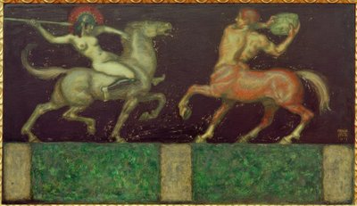 アマゾンとケンタウロス 作： Franz von Stuck
