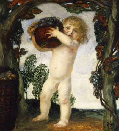 ブドウを持つ少年;ブドウを持つ少年、1903 作： Franz von Stuck