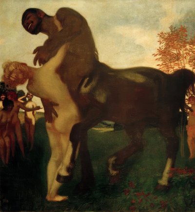 ケンタウロスとニンフ 作： Franz von Stuck