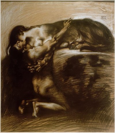 スフィンクスのキス 作： Franz von Stuck