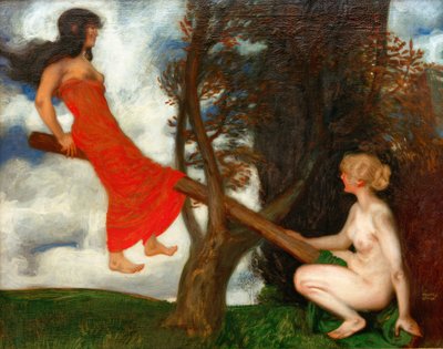 シーソー 作： Franz von Stuck