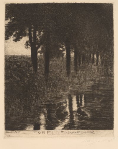 トラウトポンド 作： Franz von Stuck