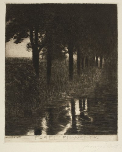 トラウト・ポンド（Forellenweiher） 作： Franz von Stuck