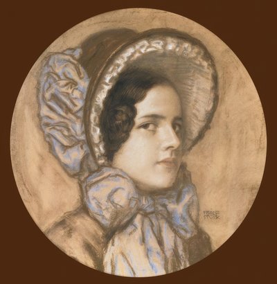 フランツv。漆喰、メアリーの肖像-パステル 作： Franz von Stuck