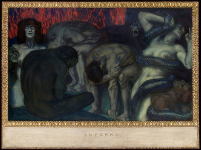 地獄。 1908 作： Franz von Stuck
