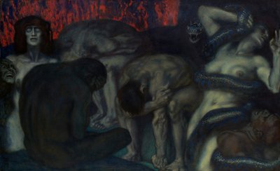 地獄、1908年。 作： Franz von Stuck